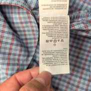 Chemise Nautica L Maurice Bleu Rouge Carreaux Manches courte Stretch Classic Fit