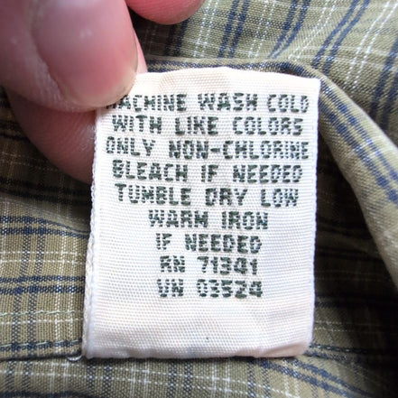 Chemise L.L. Bean kaki à petits carreaux taille XXL #140e
