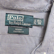 Chemise Polo Ralph Lauren Regent M Bleue Carreaux Custom Fit Logo Rouge Shirt