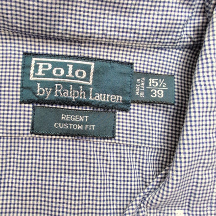 Chemise Polo Ralph Lauren Regent M Bleue Carreaux Custom Fit Logo Rouge Shirt