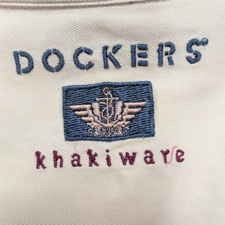 Chemise Manches Courtes Dockers Khakiware 100% Coton Beige 1 poche Taille L