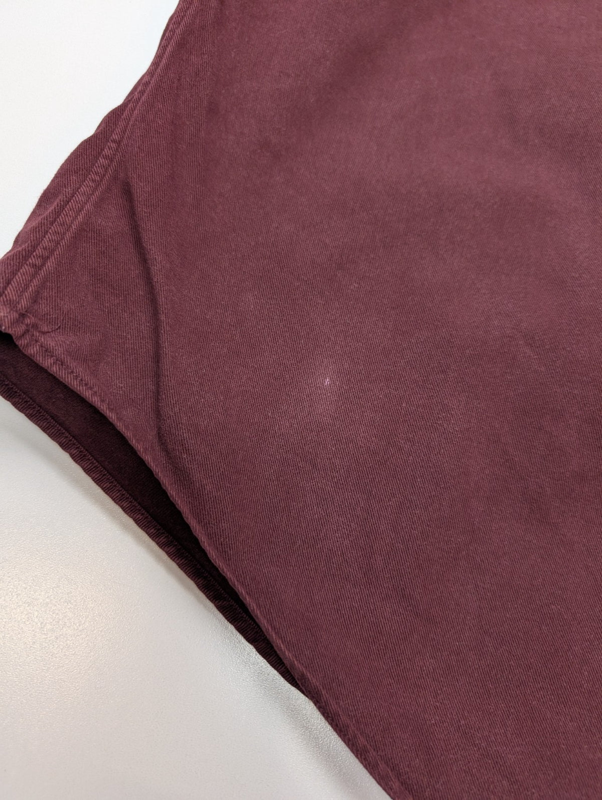 CHEMISE Ralph Lauren homme L Bordeaux uni chaude épaisse logo 🍷