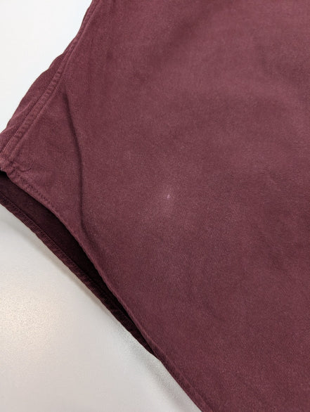 CHEMISE Ralph Lauren homme L Bordeaux uni chaude épaisse logo 🍷