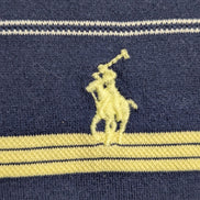 Polo manches courtes Polo Ralph Lauren Golf XL marine rayures jaunes coton Pima