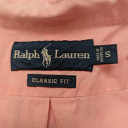 Chemise Ralph Lauren Homme S Manche Courte Rose Classic Fit Logo Bleu Petite Tai