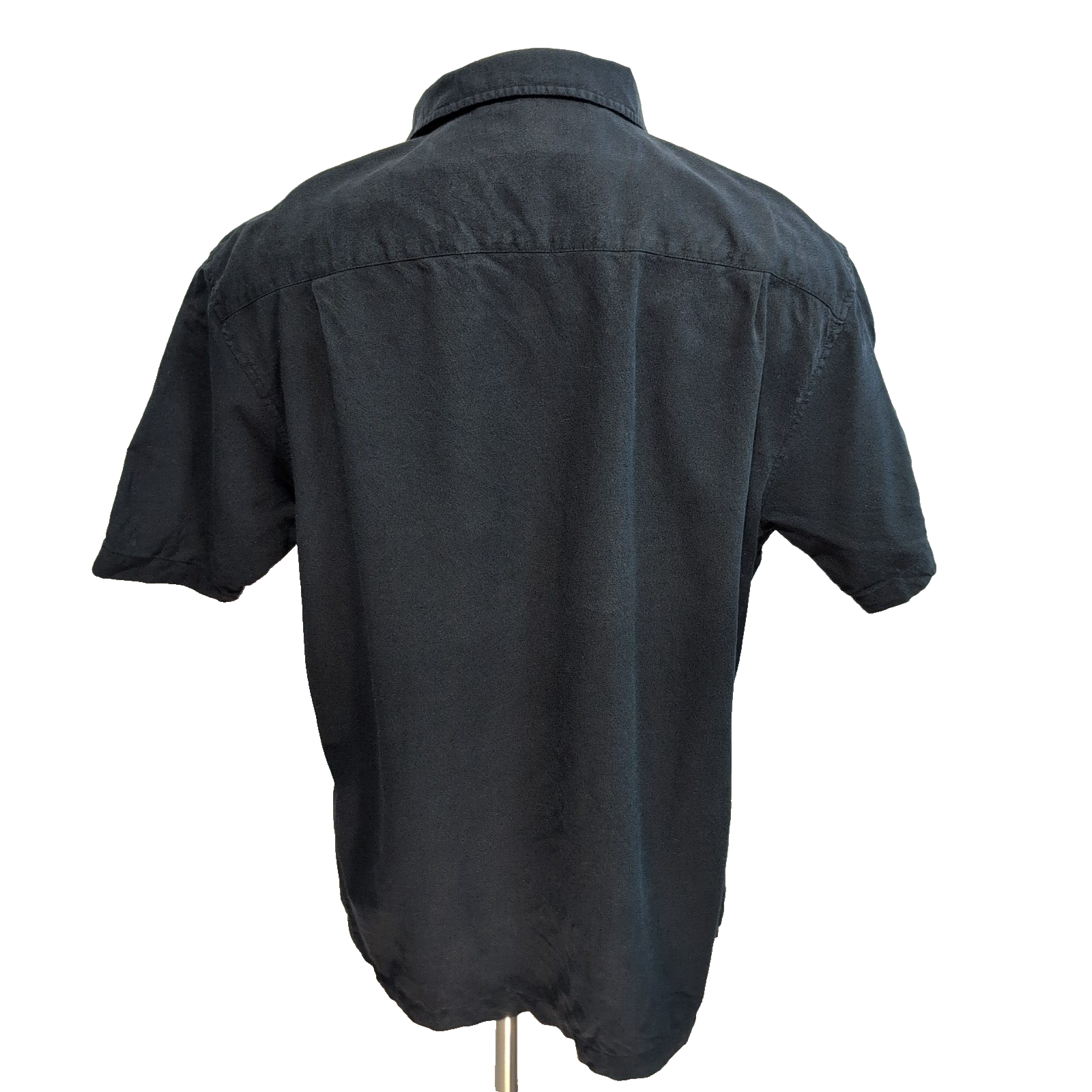 Chemise Hawaïenne Alfani XL 100% Soie Noir Gris Style Cuba Panama