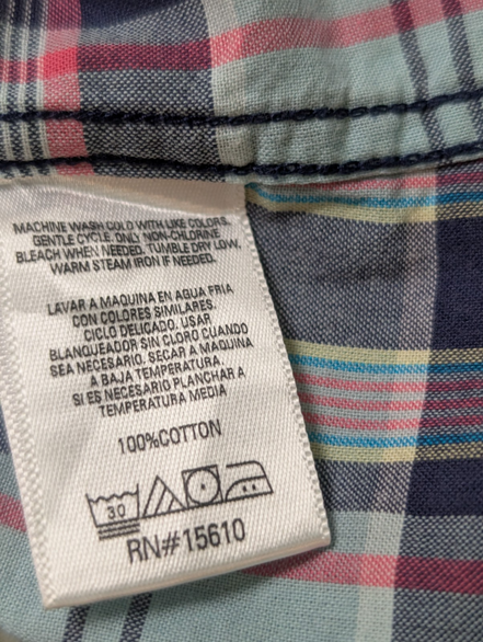 Chemise manches courtes Dockers à carreaux taille S #179msch