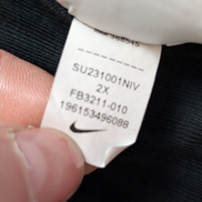 Pull Nike Sportswear Femme XXL 2X Noir Côtelé Crop Top Oversize Swoosh