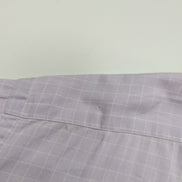 Chemise Polo Ralph Lauren Shirt L XL Andrew Lila Micro-Carreaux Col Mao Officier