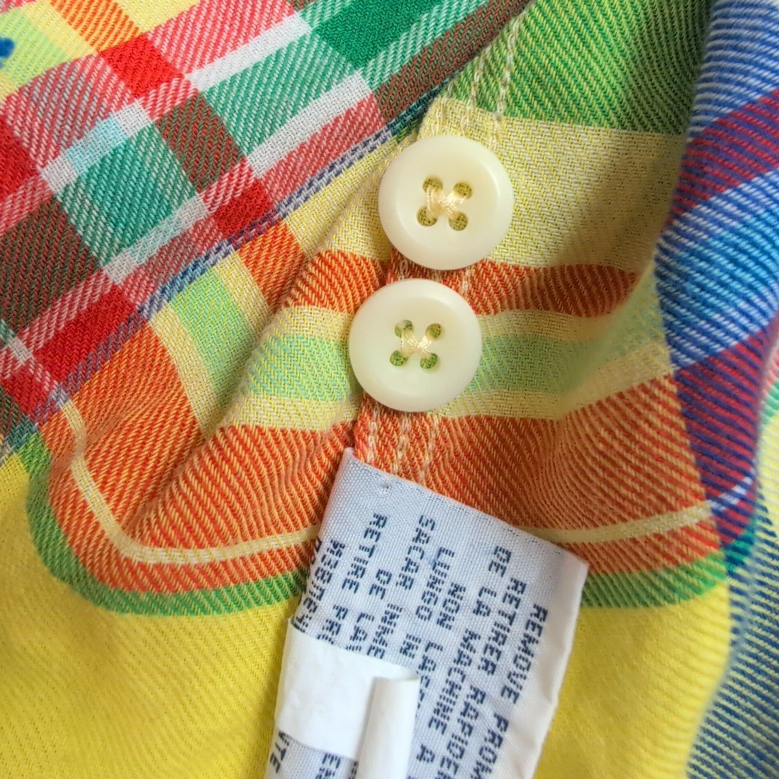 Chemise Polo Ralph Lauren M Multicolore Aztèque Carreaux 2 Poches Coton