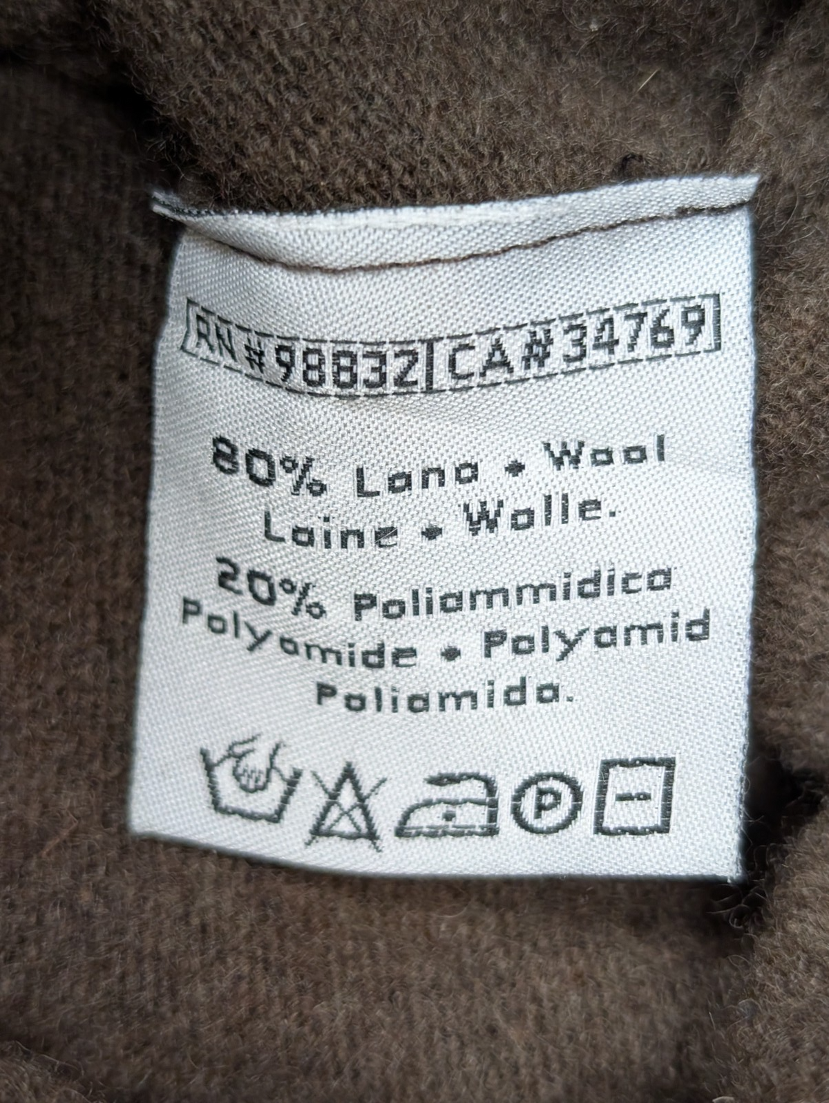 Pull Robe di Kappa XL marron 80% laine col rond logo brodé Kappa