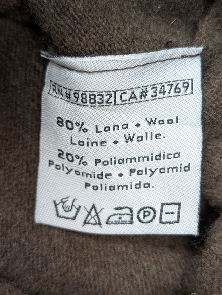 Pull Robe di Kappa XL marron 80% laine col rond logo brodé Kappa