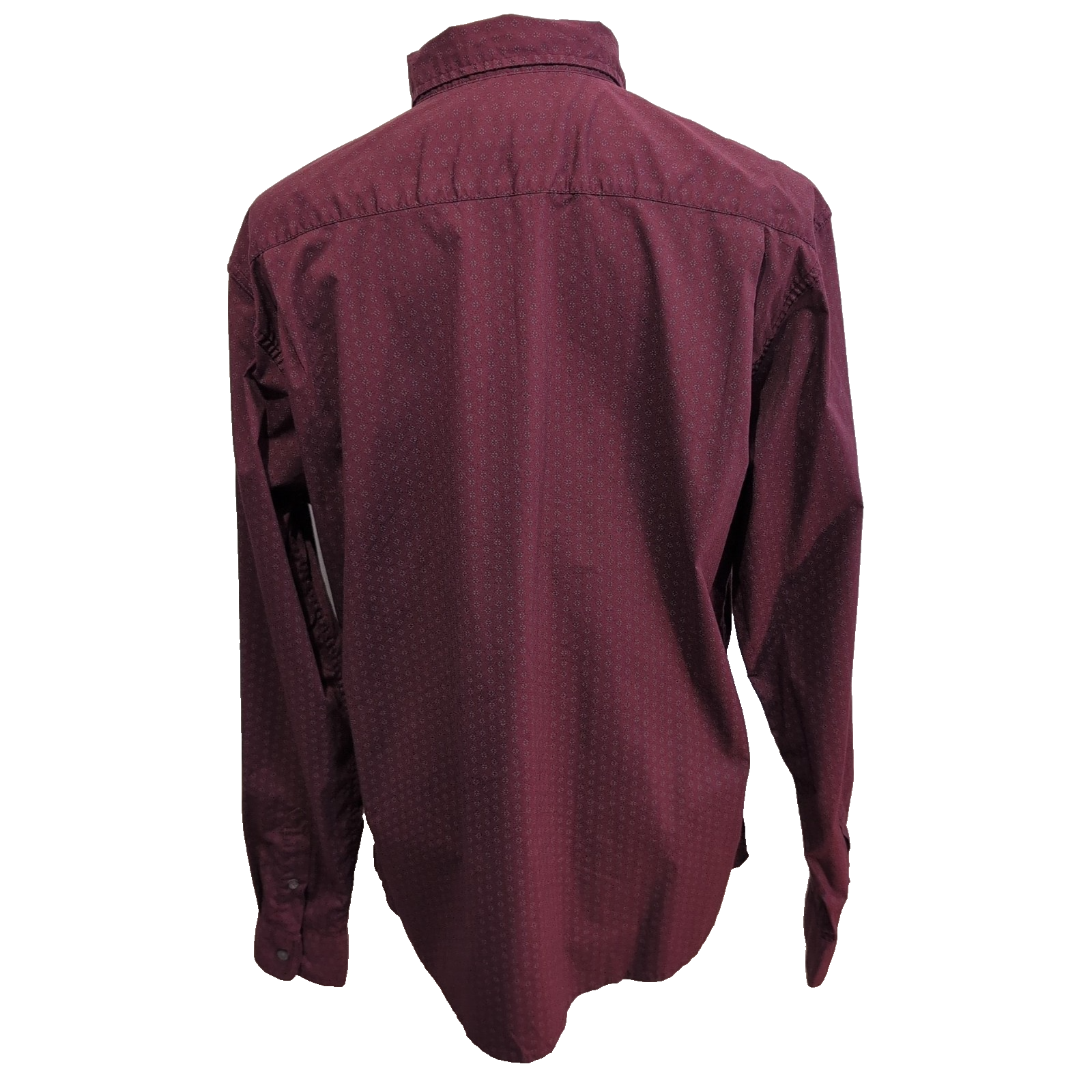 Chemise Wrangler Stretch Taille XL Bordeaux à Micro-Motifs
