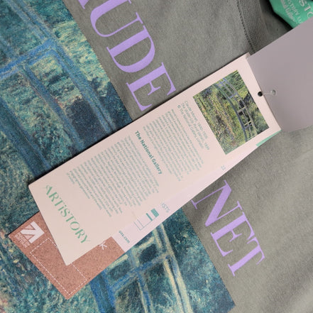 T-shirt Artistory S Claude Monet The Water Lily Pond Vert Neuf Étiquette