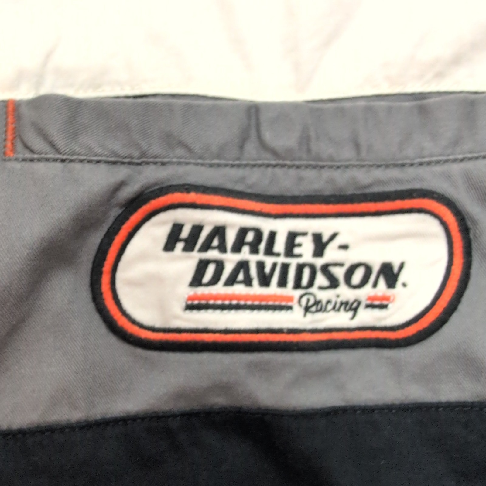 Chemise Harley Davidson Racing 3XL blanche brodée biker rare XXL