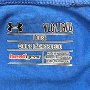 T-shirt de Sport Under Armour HeatGear Bleu Grand Logo Femme Taille S/M