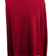 Pull Polo Ralph Lauren Rouge Logo Bleu Marine - 100% Coton - Taille XXL