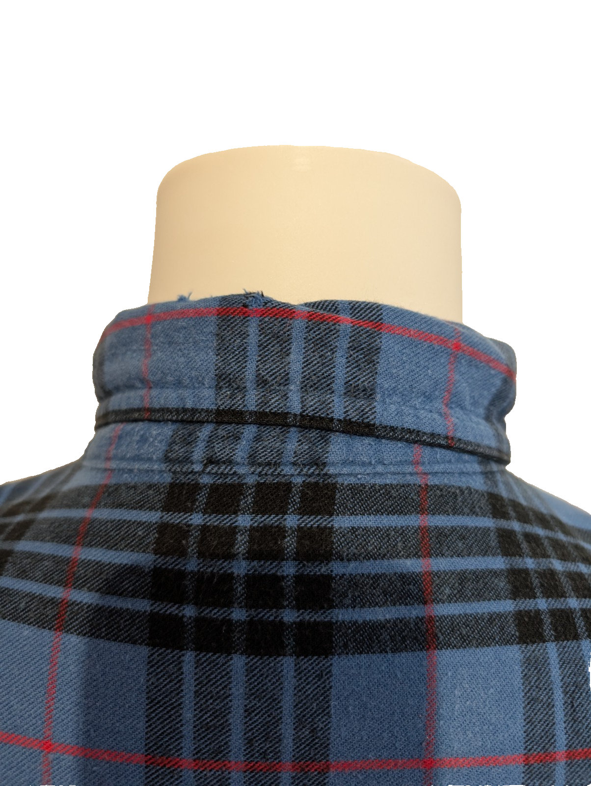 Chemise L.L. BEAN Flanelle Vintage Carreaux Bleu Noir Manches Longues Taille XL