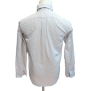 Chemise Izod Lacoste S Blanche Rayures Bleues Made in Korea Vintage