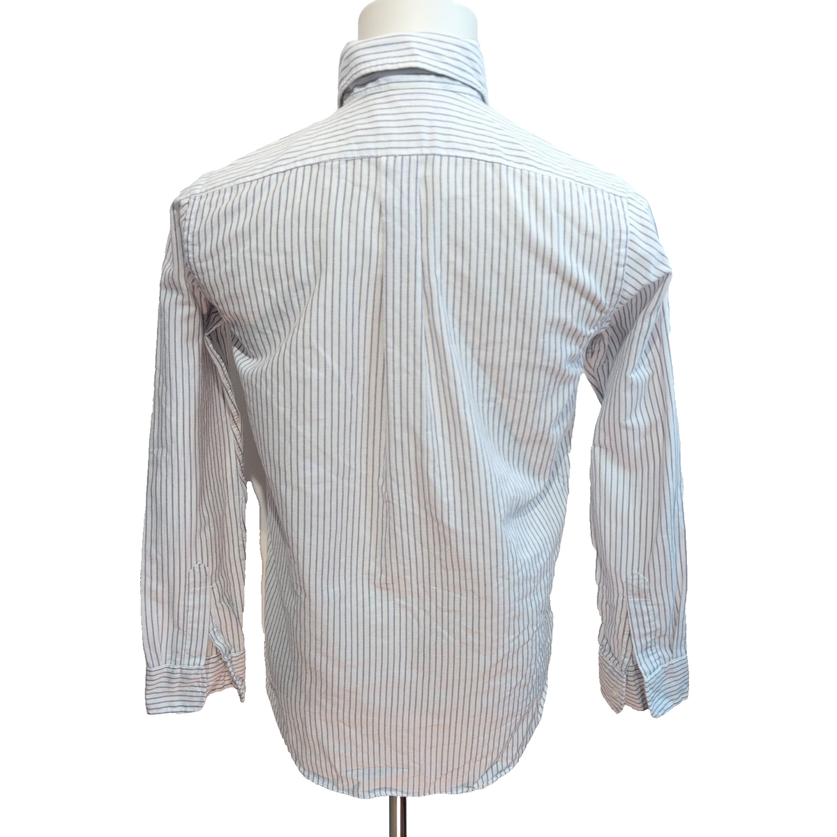 Chemise Izod Lacoste S Blanche Rayures Bleues Made in Korea Vintage