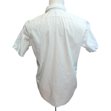 Chemise SEARS Deluxe Quality Made in USA M/L Blanc 100% Coton 2 Poches