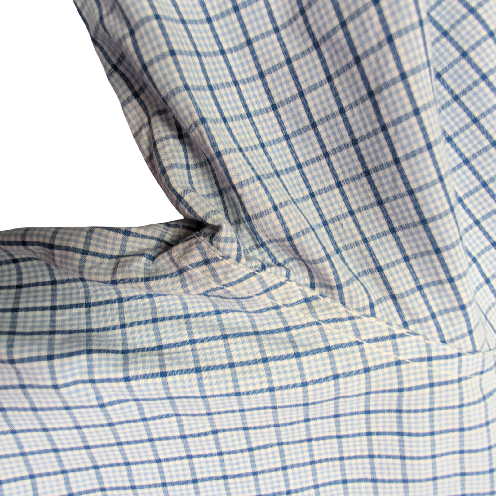 Chemise Chaps bleu clair à carreaux taille M #48e