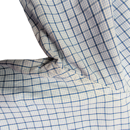 Chemise Chaps bleu clair à carreaux taille M #48e