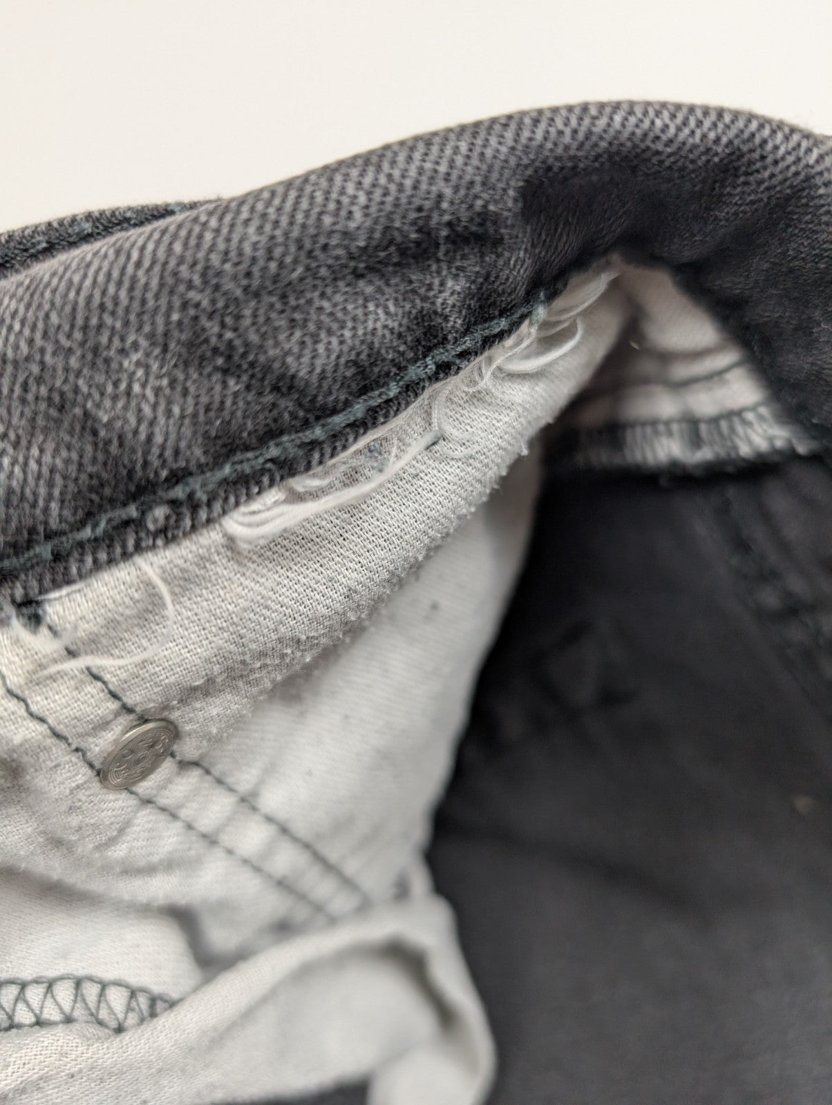 Jean Levi's 514 Vintage Homme W38 L32 Noir Denim Stretch Straight Fit Droit