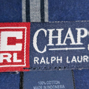Chemise shirt Chaps Ralph Lauren L carreaux bleu jaune coton button down