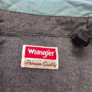 Chemise Wrangler bleu / vert uni 2 poches manches courtes taille XXL homme