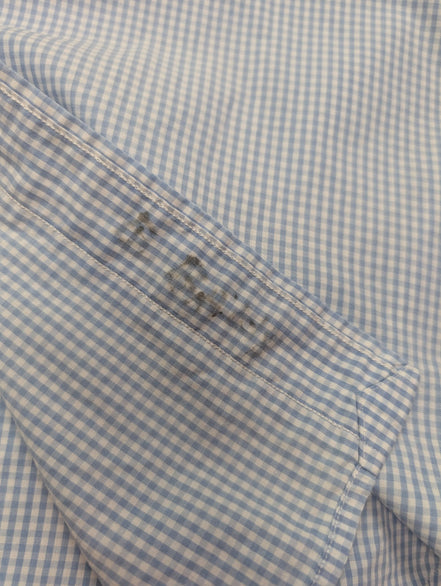 Ralph Lauren Chemise Homme XL Bleu Ciel Gingham Manches Longues Classic Blake