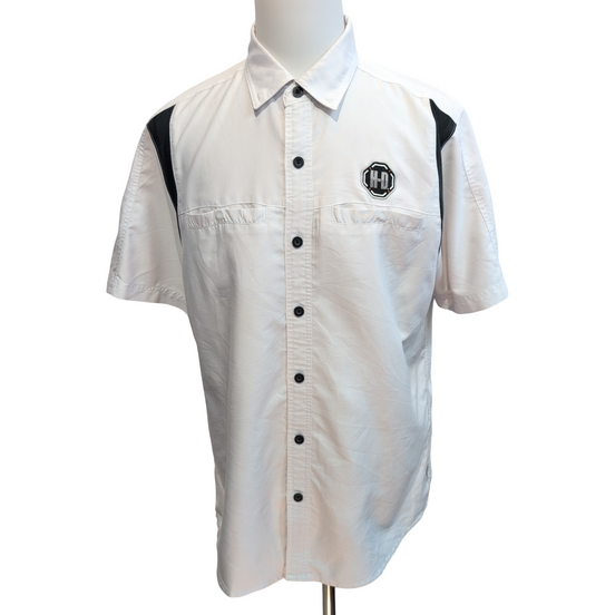 Chemise Harley-Davidson L Blanche Coolcore Manches Courtes Logo Brodé