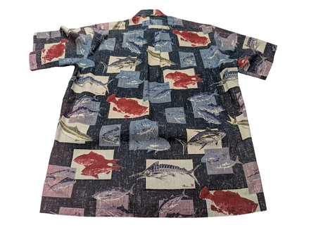 Chemise / Polo hawaïenne Reyn Spooner poissons manches courtes taille S #700 haw