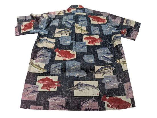 Chemise / Polo hawaïenne Reyn Spooner poissons manches courtes taille S #700 haw