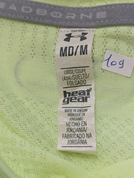 T-shirt de Sport Under Armour HeatGear Jaune Fluo Femme Taille M