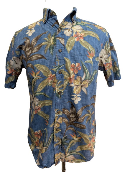 Chemise Hawaïenne Arthouse 100% Coton - Motif Palmier & Floral - Taille S