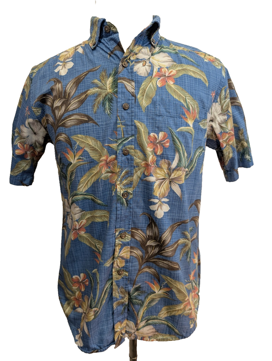 Chemise Hawaïenne Arthouse 100% Coton - Motif Palmier & Floral - Taille S