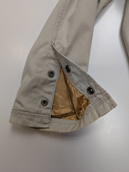 Blouson Billabong Homme L Crème Veste Harrington Coton Vintage Logo Brodé Dos