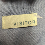 Chemise Hawaïenne Visitor Vintage M 100% Lin Gris Style Cuba Brodée