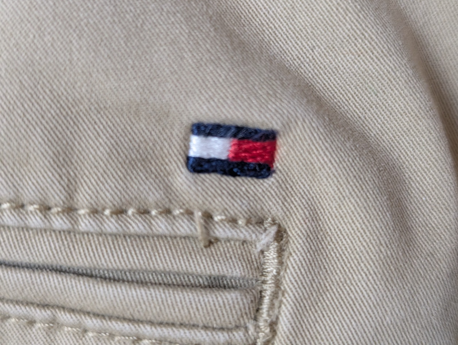Pantalon Chino Tommy Hilfiger Coupe Regular Stretch Crème W38 L34