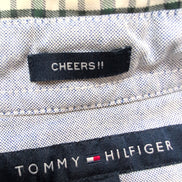 Chemise Tommy Hilfiger CHEERS!! Homme L Classic Fit Verte Carreaux Coton