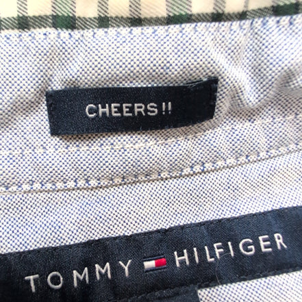 Chemise Tommy Hilfiger CHEERS!! Homme L Classic Fit Verte Carreaux Coton