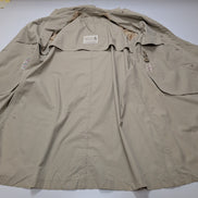 Trench-Coat Long London Fog Femme M Beige Crème Classique Imperméable