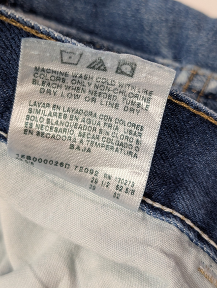 Jean Wrangler Homme Vintage Bleu W42 L29 Denim Pantalon Look Usé Distressed