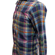 Chemise Polo Ralph Lauren Shirt S Slim Fit Carreaux Bleu Violet Sans Logo