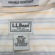 Chemise L.L. Bean Wrinkle Resistant à Rayures Bleu & Beige 1 poche Taille L