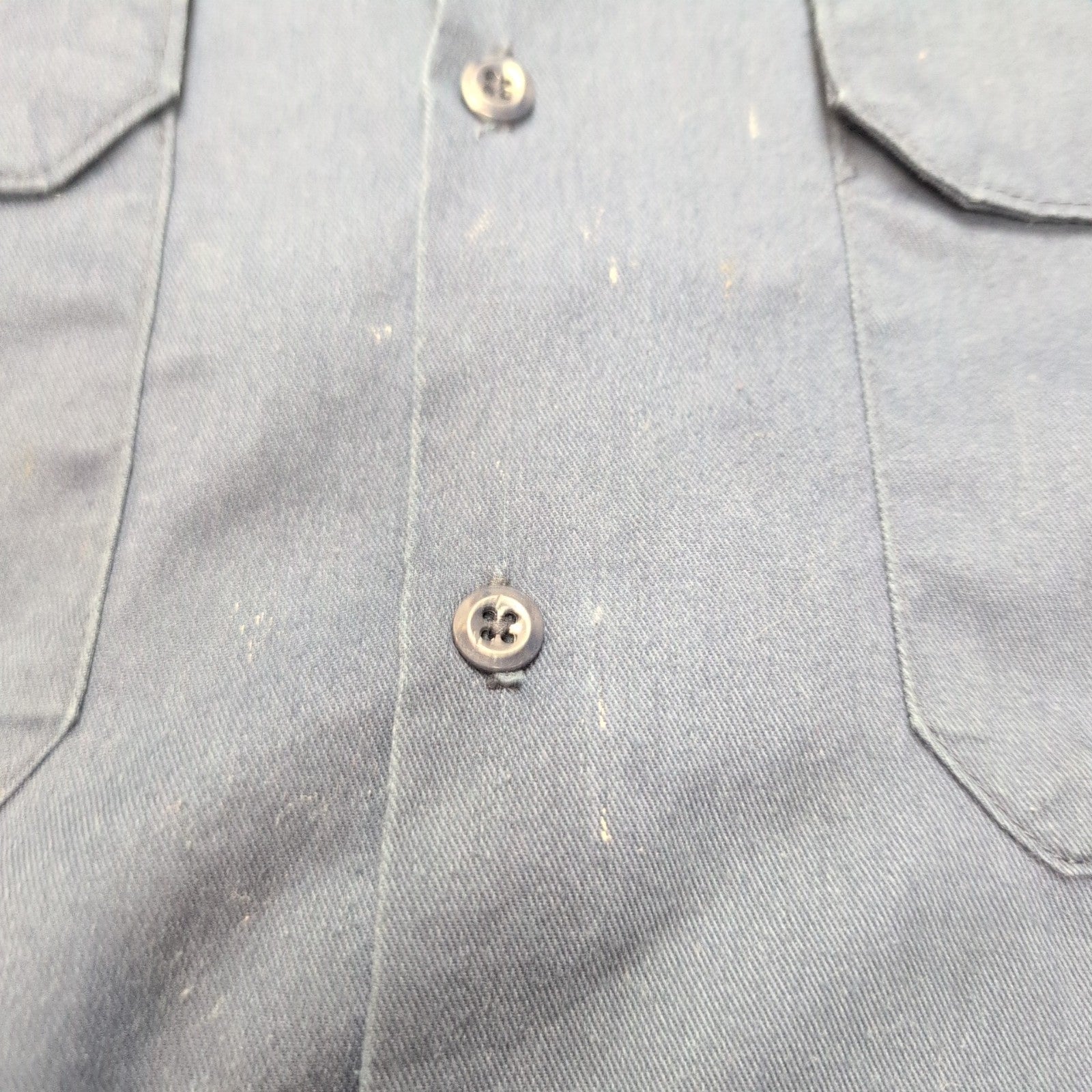 Chemise Dickies 2XL Bleu Marine Workwear Poche Stylo Vintage manches longues