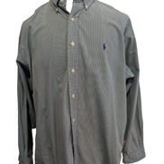 Chemise Polo Ralph Lauren Shirt L Blake Carreaux Vert Violet Two-Ply Button Down