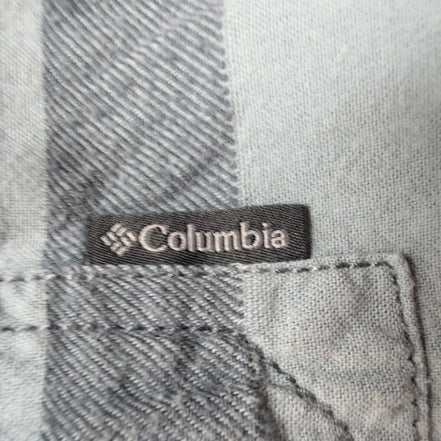 Chemise Columbia Omni Wick L Gris Rayures Manches courtes 100% Coton