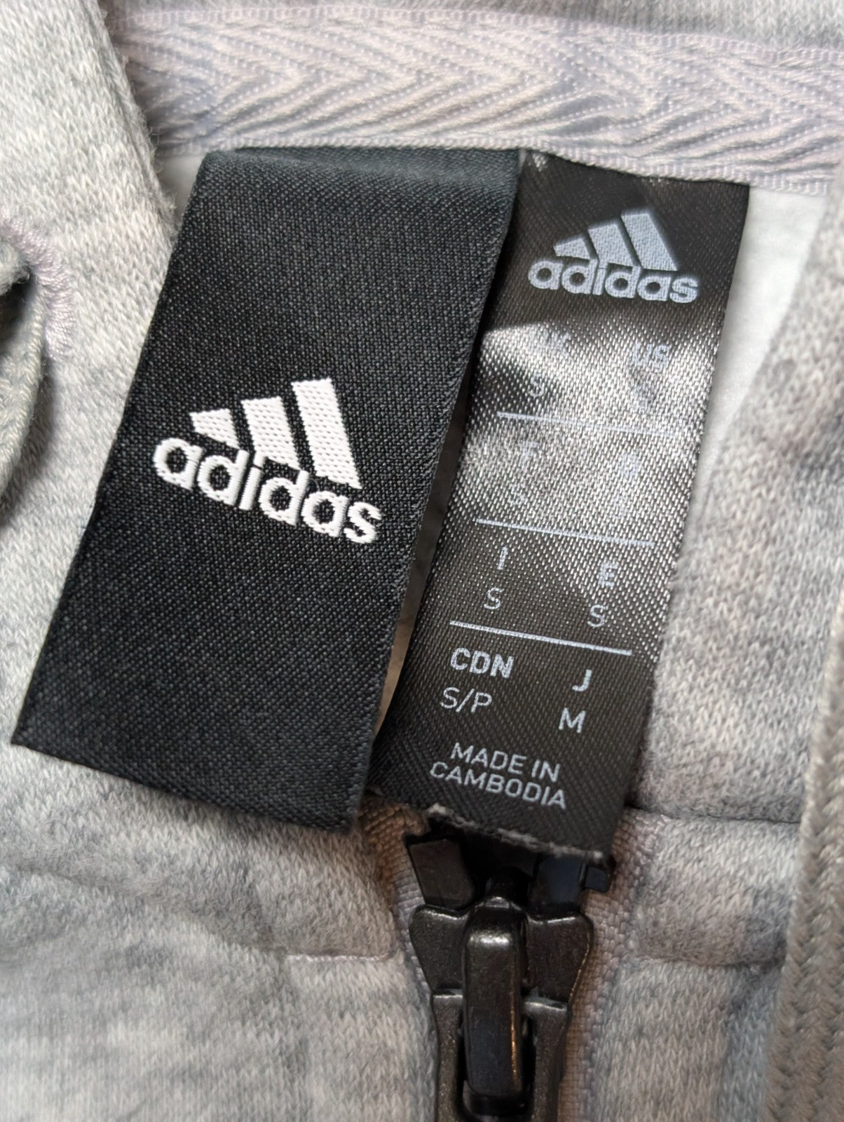 Veste à capuche Adidas Full Zip Gris Taille S Hoodie Sportswear Training